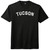 Tucson Text White Font Mens Tri-Blend DTG T-shirt - Black Solid