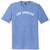 Los Angeles Text White Font Mens Tri-Blend DTG T-shirt - Blue Heather