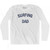 Surfing Dad Adult Cotton Long Sleeve T-shirt - White