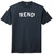 Reno Text White Font Mens Tri-Blend DTG T-shirt - Navy Blue Solid