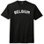 Belgium Country Name Mens Tri-Blend DTG T-shirt - Black Solid