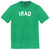 Iraq Country Name Mens Tri-Blend DTG T-shirt - Green Kelly
