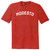 Modesto Text White Font Mens Tri-Blend DTG T-shirt - Red Heather