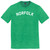 Norfolk Text White Font Mens Tri-Blend DTG T-shirt - Green Kelly