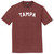 Tampa Text White Font Mens Tri-Blend DTG T-shirt - Maroon Heather