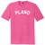 Plano Text White Font Mens Tri-Blend DTG T-shirt - Fuchsia Heather