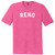 Reno Text White Font Mens Tri-Blend DTG T-shirt - Fuchsia Heather