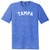 Tampa Text White Font Mens Tri-Blend DTG T-shirt - Royal Blue Heather