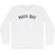 Maya Bay Adult Cotton Long Sleeve T-shirt - White