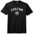 Custom Text Name Arched over Volleyball With Custom Number In Ball Mens Tri-Blend DTG T-shirt - Black Solid