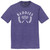 Baddies Crossed Badminton Rackets and Shuttle Cock White Ink On Mens Tri-Blend DTG T-shirt - Purple Heather
