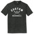 Custom Text Name Arched over Crossed Bat and Baseball With Custom Number In Ball Mens Tri-Blend DTG T-shirt - Black Heather