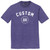 Custom Text Name Arched over Soccer Ball With Custom Number In Ball Mens Tri-Blend DTG T-shirt - Purple Heather