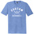 Custom Text Name Arched over Crossed Bat and Baseball With Custom Number In Ball Mens Tri-Blend DTG T-shirt - Blue Heather
