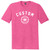 Custom Text Name Arched White Font With Custom Number In Basketball Mens Tri-Blend DTG T-shirt - Fuchsia Heather