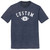 Custom Text Name Arched over Football With Custom Number In Ball Mens Tri-Blend DTG T-shirt - Navy Blue