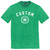 Custom Text Name Arched White Font With Custom Number In Basketball Mens Tri-Blend DTG T-shirt - Green Kelly