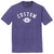 Custom Text Name Arched over Football With Custom Number In Ball Mens Tri-Blend DTG T-shirt - Purple Heather