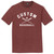 Custom Text Name Arched over Crossed Bat and Baseball With Custom Number In Ball Mens Tri-Blend DTG T-shirt - Maroon Heather