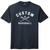 Custom Text Name Arched over Crossed Bat and Baseball With Custom Number In Ball Mens Tri-Blend DTG T-shirt - Navy Blue Solid