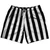 Black and White Stripe Swim Shorts 7.5" Inseam - Size Large - Final Sale - MS