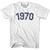 1970 Year Celebration Cotton T-Shirt - White - Women Small - Final Sale - M13