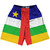 Central African Republic Country Flag Lacrosse Shorts Made In USA - Central African Republic Flag Color