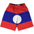 Laos Country Flag Lacrosse Shorts Made In USA - Laos Flag Color