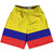 Colombia Country Flag Lacrosse Shorts Made In USA - Colombia Flag Color