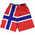 Norway Country Flag Lacrosse Shorts Made In USA - Norway Flag Color