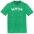 Denton Text White Font Mens Tri-Blend DTG T-shirt - Green Kelly