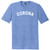 Corona Text White Font Mens Tri-Blend DTG T-shirt - Blue Heather