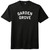 Garden Grove Text White Font Mens Tri-Blend DTG T-shirt - Black Solid
