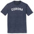 Corona Text White Font Mens Tri-Blend DTG T-shirt - Navy Blue Heather