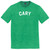 Cary Text White Font Mens Tri-Blend DTG T-shirt - Green Kelly