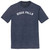 Sioux Falls Text White Font Mens Tri-Blend DTG T-shirt - Navy Blue Heather