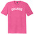 Orange Text White Font Mens Tri-Blend DTG T-shirt - Fuchsia Heather
