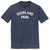 Overland Park Text White Font Mens Tri-Blend DTG T-shirt - Navy Blue Heather
