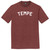 Tempe Text White Font Mens Tri-Blend DTG T-shirt - Maroon Heather