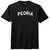 Peoria Text White Font Mens Tri-Blend DTG T-shirt - Black Solid