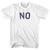 NO T-Shirt - White Cotton - Mens L - Final Sale - M20