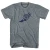 Running Winged Foot (Black Ink) T-Shirt - Athletic Grey Tri-Blend - Men's Medium - Final Sale - M23