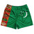 Turkmenistan Country Flag Rugby Shorts - Green & Red & White