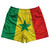 Senegal Country Flag Rugby Shorts - Green & Yellow & Red