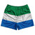 Sierra Leone Country Flag Rugby Shorts - Green & White & Blue