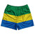 Gabon Country Flag Rugby Shorts - Green & Yellow & Blue