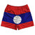 Laos Country Flag Rugby Shorts - Red & Blue & White