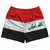 Iraq Country Flag Rugby Shorts - Red & White & Black