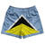 Saint Lucia Country Flag Rugby Shorts - Blue & Black & White