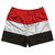 Yemen Country Flag Rugby Shorts - Red & White & Black